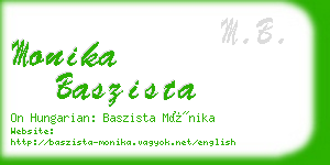 monika baszista business card